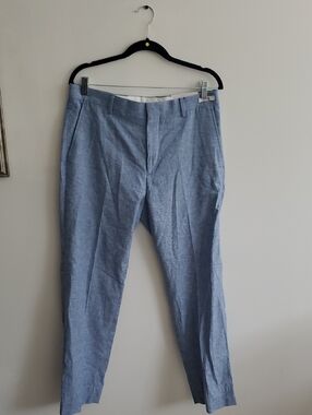 Jos. A. Bank Light Blue Men's Linen Blend Dress Pants 33 X 30